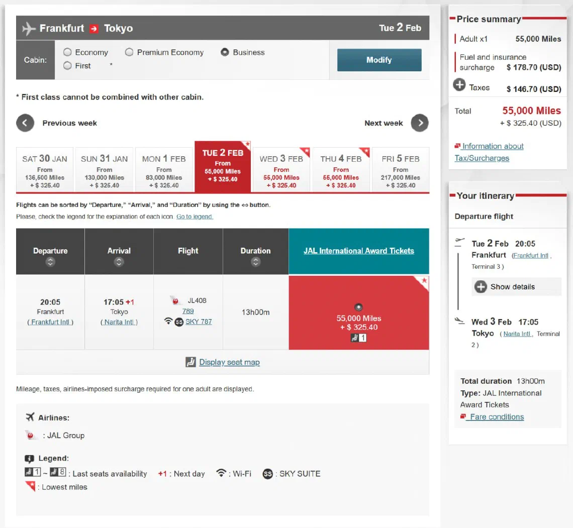 JAL по $11.11 за тысячу